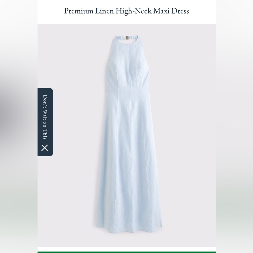 Abercrombie Light Blue linen Maxi Dress